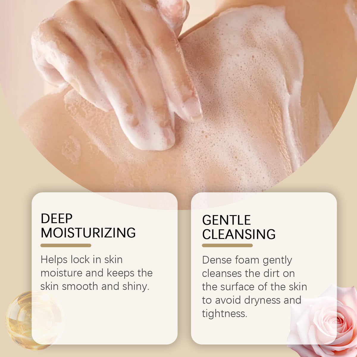Rose body wash lifestyle view