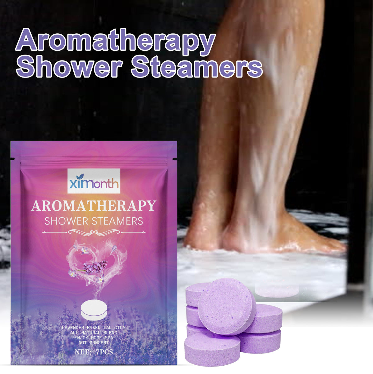 Eucalyptus mint shower steamers lifestyle view