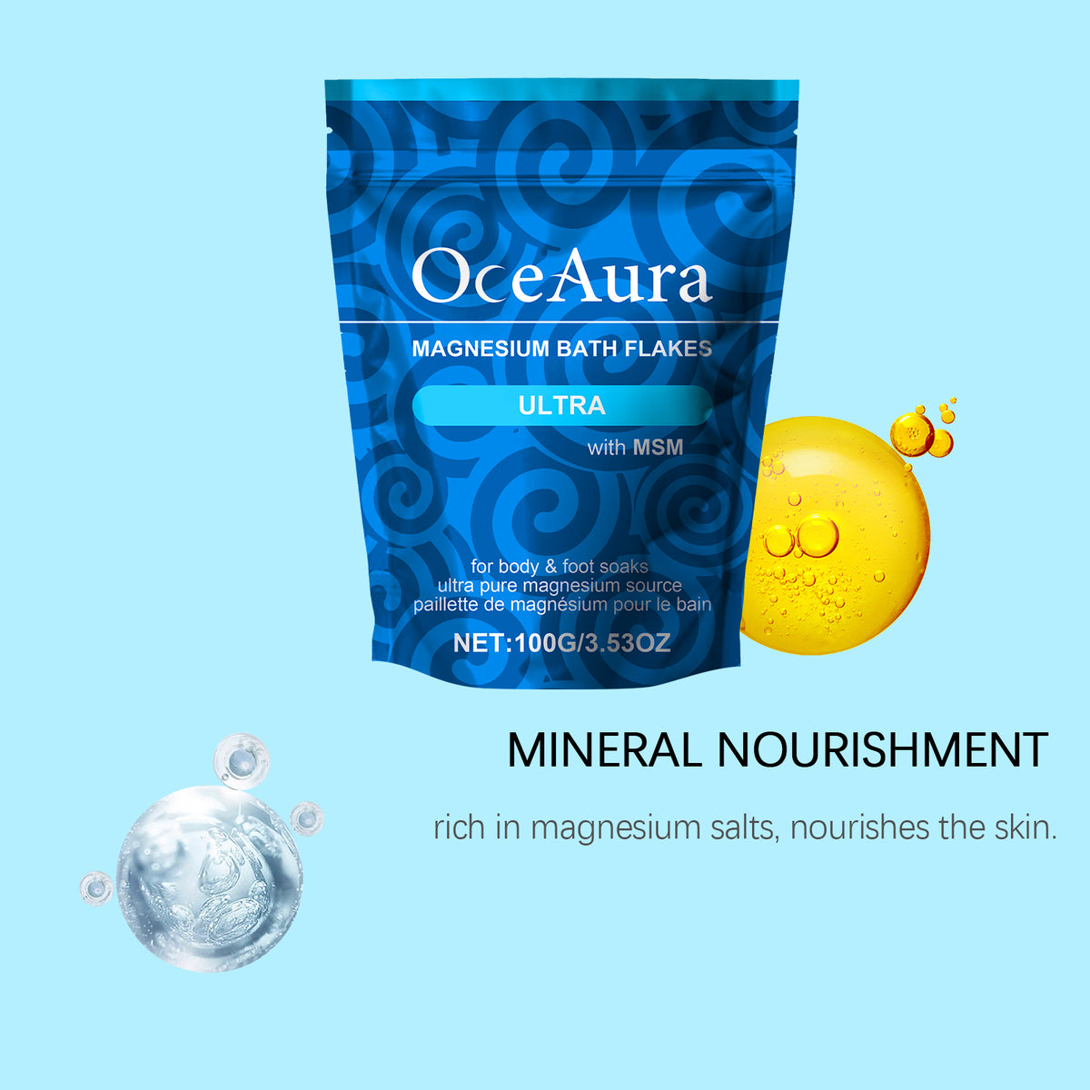 Magnesium bath soak sheets packaging